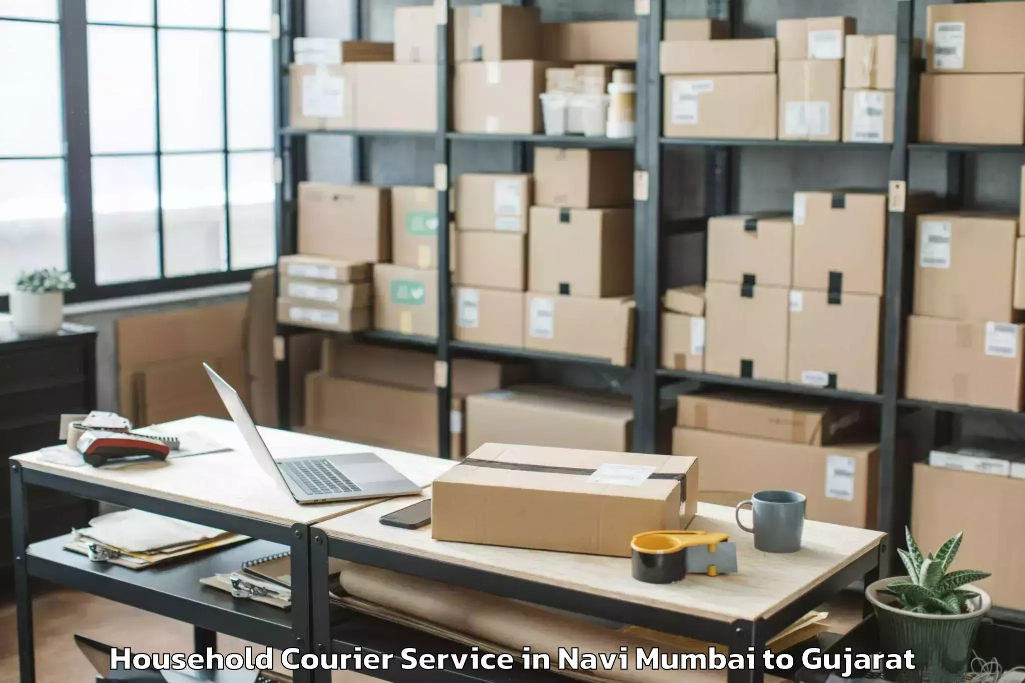 Get Navi Mumbai to Unjha Household Courier